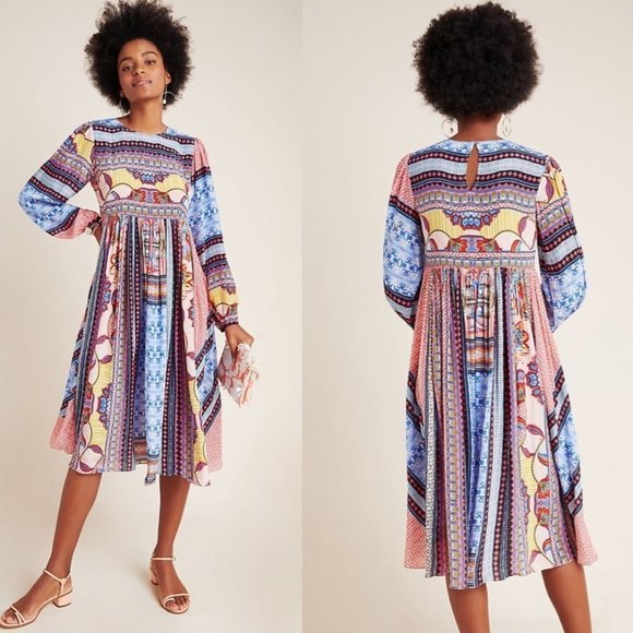 ANTHROPOLOGIE Bhanuni Jyoti Marcelina Midi Dress - Picture 2 of 5